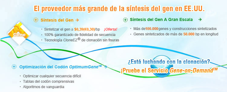 servicio de síntesis de genes