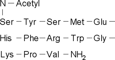 alpha-MSH, amide Structure alpha-MSH, amide Structure