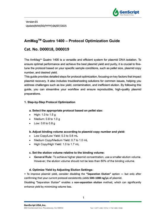 GenScript’s AmMag™ Quatro Brochure