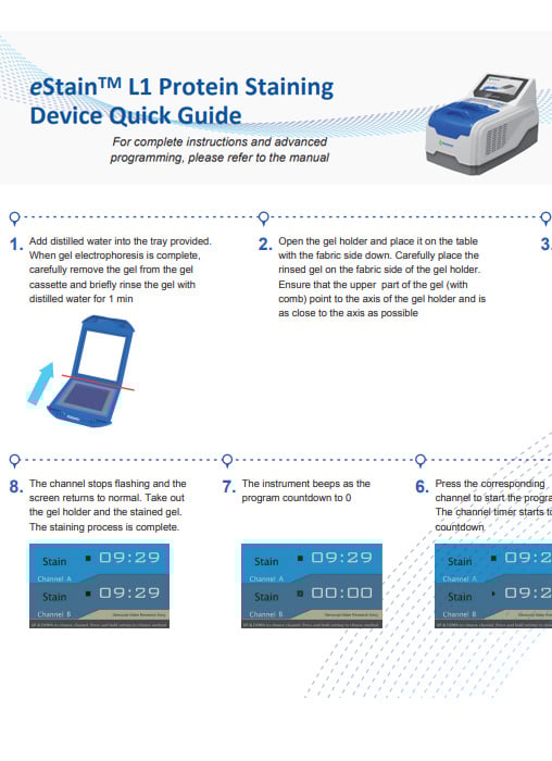 eStain™ L1 Protein Staining Device Quick Guide