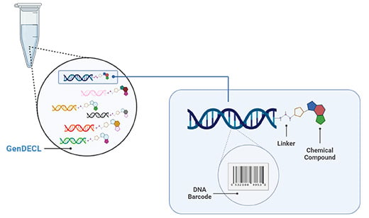 GenDECL kit encoded with DNA barcodes