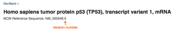 target the version number- Example